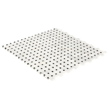 Cargar imagen en el visor de la galería, Carrara White-Toros Black Basketweave Mosaic Floor and Wall Tile - Livfloors Collection
