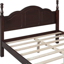 Cargar imagen en el visor de la galería, 3-Pieces Bedroom Sets,Full Size Wood Platform Bed and Two Nightstands-Dark Walnut
