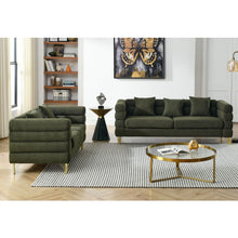 Carregar imagem no visualizador da galeria, 3-seater + 2-seater Combination sofa.Green teddy
