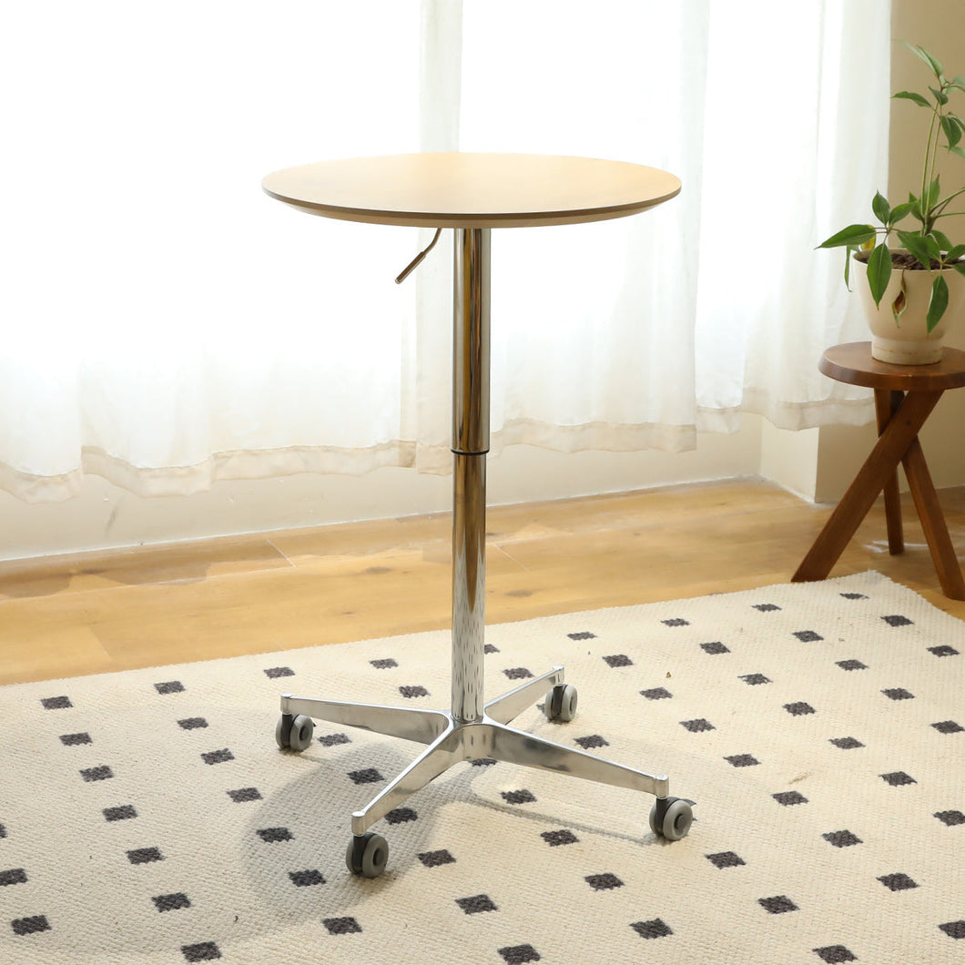 Movable Adjustable Bar Table Pub Table 360 Swivel Counter Bar Height Aluminum Star Base Movable for Stand Desk Bistro Table Dining Room Home Kitchen Table