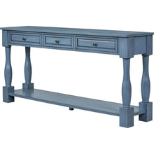 Carregar imagem no visualizador da galeria, Console Table 63&quot; Long Console Table with Drawers and Shelf for Entryway, Hallway, Living Room (Navy
