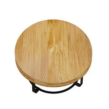 Load image into Gallery viewer, 31.5&quot; Modern round coffee table Wooden carving pattern coffee table with metal legs for living room reception room office Golden
