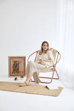 Carregar imagem no visualizador da galeria, Faux Leather Folding Chair Metal Frame Beige
