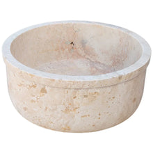 Load image into Gallery viewer, Natural Stone Beige Travertine Self-Rimming Above vanity or Drop-in Bathroom Sink
