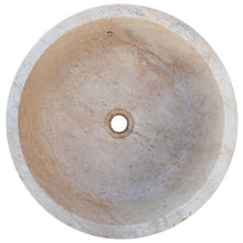 Load image into Gallery viewer, Natural Stone Beige Travertine Self-Rimming Above vanity or Drop-in Bathroom Sink
