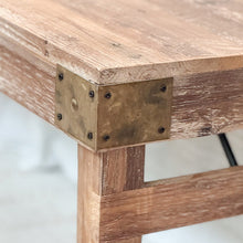 Carregar imagem no visualizador da galeria, Vintage-Inspired Reclaimed Wood Folding Bench
