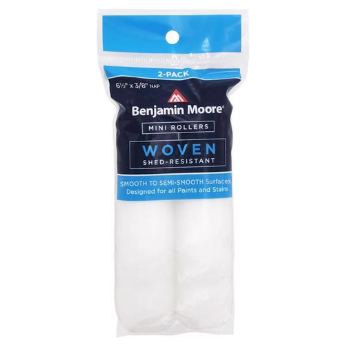 BENJAMIN MOORE Roller Covers Benjamin Moore Woven 6-1/2 in. W X 3/8 in. Mini Roller 2 pk