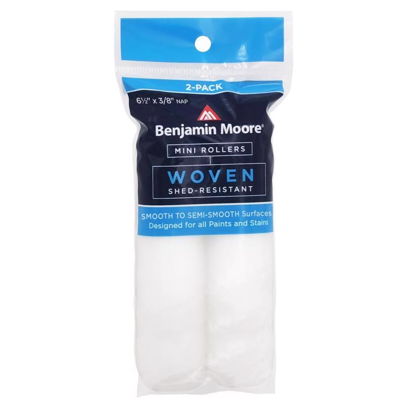 BENJAMIN MOORE Roller Covers Benjamin Moore Woven 6-1/2 in. W X 3/8 in. Mini Roller 2 pk