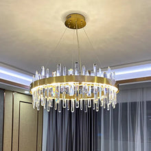 Load image into Gallery viewer, Betula Round Crystal Chandelier
