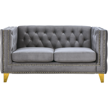 Cargar imagen en el visor de la galería, 3-seater + 2-seater Combination sofa.GREY VELVET
