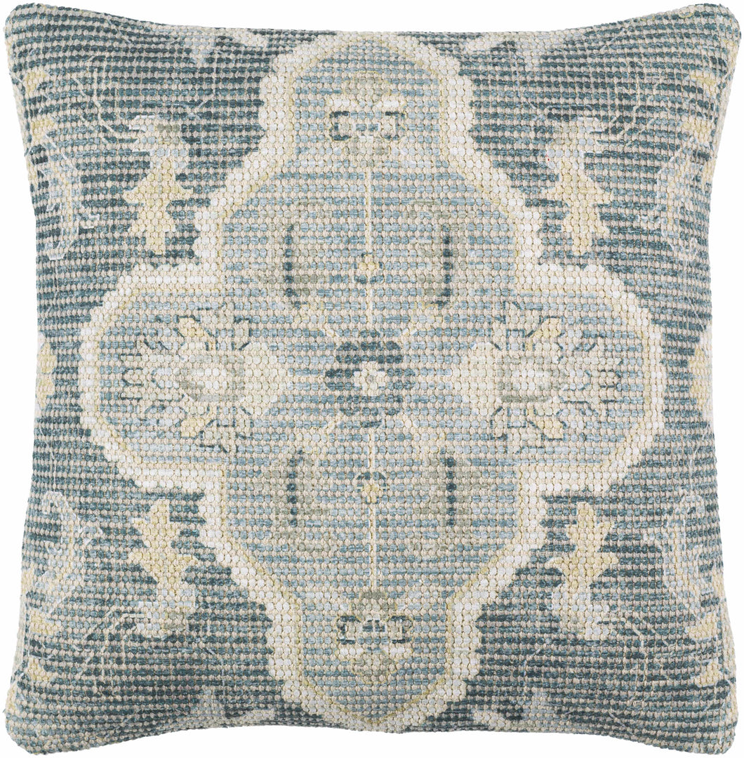 Bigaa Teal Medallion Throw Pillow