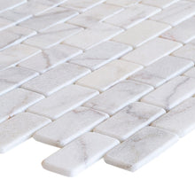 Cargar imagen en el visor de la galería, Bianco Ibiza White Marble Tumbled Mosaic Floor and Wall Tile - Livfloors Collection
