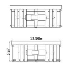 Cargar imagen en el visor de la galería, Black 3-Light Farmhouse Flush Mount Ceiling Light
