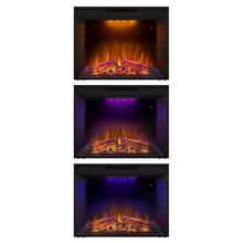 Load image into Gallery viewer, Black Electric Fireplace Heater Insert with Overheating Protection and Remote Control
