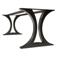 Load image into Gallery viewer, Modern Metal Dining Table Base for Heavy Table Tops Matte Black
