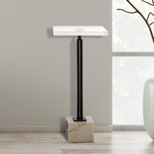 Cargar imagen en el visor de la galería, Black Square Side Table with Marble Base
