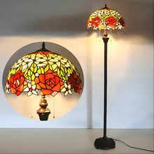 Carregar imagem no visualizador da galeria, Antique Tiffany Lamp Shades in Blooming Rose Glass
