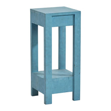 Cargar imagen en el visor de la galería, Blue Rectangle Wood Side Table
