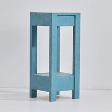 Cargar imagen en el visor de la galería, Blue Rectangle Wood Side Table
