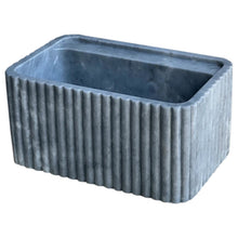Load image into Gallery viewer, Bluestone Marble Rectangular Wall-mount Bathroom Sink Fluted (W)16&quot; (L)24&quot; (H)12&quot;
