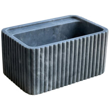 Load image into Gallery viewer, Bluestone Marble Rectangular Wall-mount Bathroom Sink Fluted (W)16&quot; (L)24&quot; (H)12&quot;

