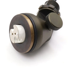 Carregar imagem no visualizador da galeria, Brass Light Fixtures Outdoor with MR11, Adjustable Shroud, and 72&quot; Wire
