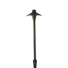 Load image into Gallery viewer, Brass Outdoor Path Light with Flat Hat, G4 Socket and 72&quot; Lead Wire
