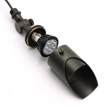 Load image into Gallery viewer, Brass Standing Light with Adjustable Shroud for MR16 Bulbs
