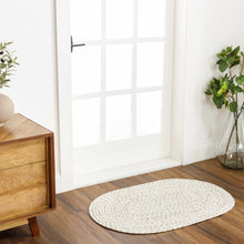 Cargar imagen en el visor de la galería, Beige Braided Faux Jute Rug
