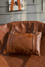 Carregar imagem no visualizador da galeria, Faux Leather Folding Chair Metal Frame Brown
