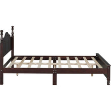 Carregar imagem no visualizador da galeria, 3-Pieces Bedroom Sets,Queen Size Wood Platform Bed and Two Nightstands-Dark Walnut
