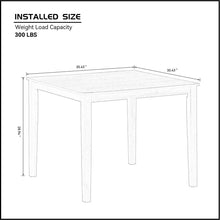 Carregar imagem no visualizador da galeria, (1 Table with 4 Chairs)Wooden Dining Table Set, Mid Century Modern Square Wooden Kitchen Table and Upholstered Dining Chairs for Dining Room, Kitchen, Saving Space,Brown
