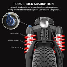 Load image into Gallery viewer, 26&quot; 750W Electric Bike Fat Tire 48V 15AH Removable Lithium Battery for Adults
