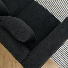 Carregar imagem no visualizador da galeria, 3-seater + 2-seater Combination sofa.BLACK teddy
