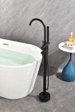 Cargar imagen en el visor de la galería, Mount Bathtub Faucet Freestanding Tub Filler Matte Black Standing High Flow Shower Faucets with Handheld Shower Mixer Taps Swivel Spout
