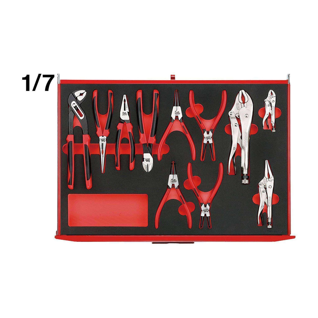 Teng Tools 11 Piece Full Drawer EVA Foam Plier Set (Cutters, Linesman, Long Nose + More) - TTEMB11
