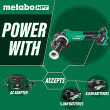 Carregar imagem no visualizador da galeria, Metabo HPT G3612DVFQ6M 36V MultiVolt 4-1/2" Variable Speed Paddle Switch Angle Grinder
