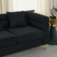 Carregar imagem no visualizador da galeria, 3-seater + 2-seater Combination sofa.BLACK teddy
