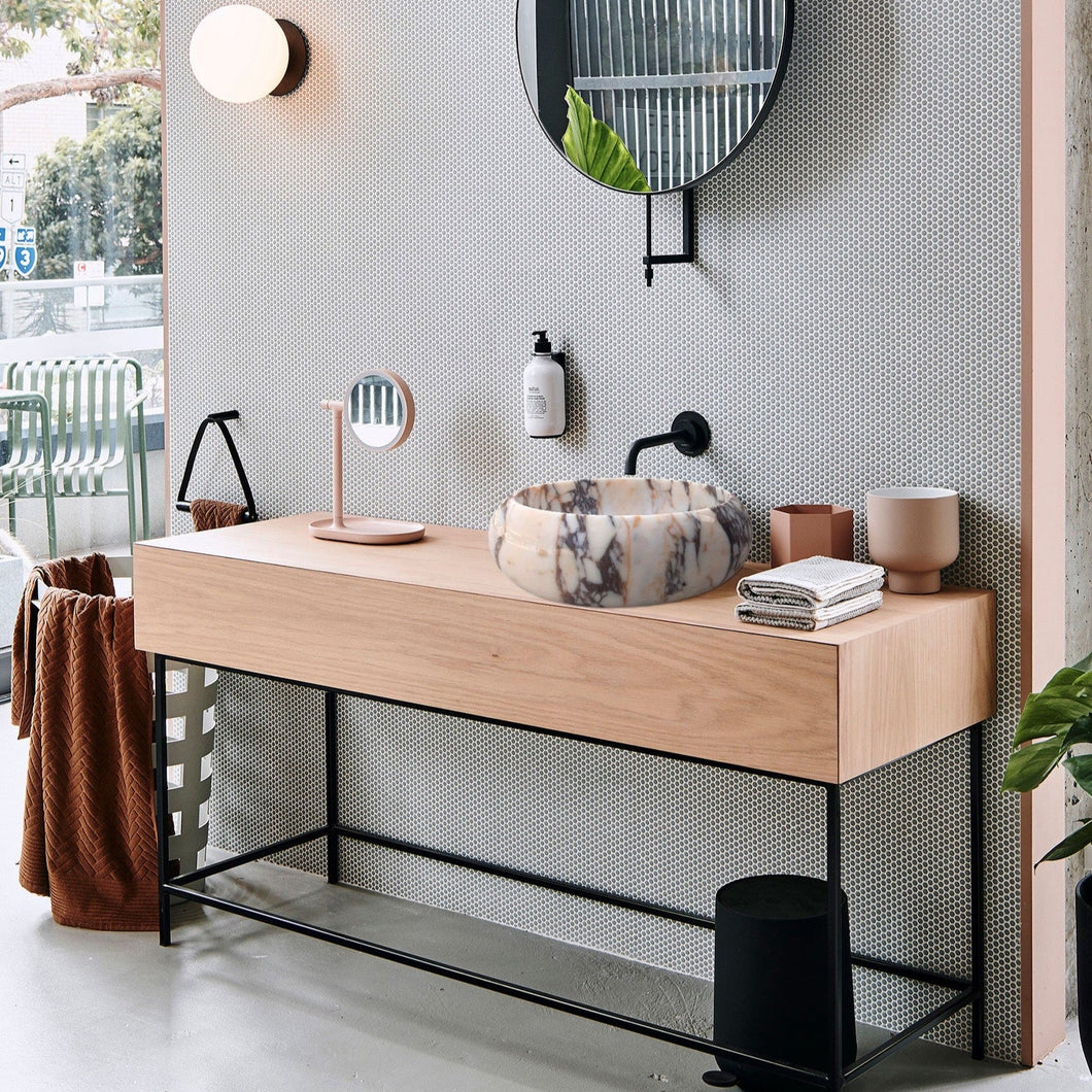 Calacatta Viola Marble Above Vanity Round Bathroom Sink Polished (D)16