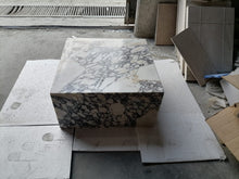Load image into Gallery viewer, Calacatta Viola Marble Rectangular Prism Block Design Coffee Table (W)24&quot; (L)24&quot; (H)12&quot;
