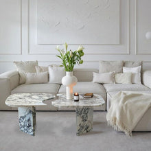 Load image into Gallery viewer, Calacatta Viola Marble Designer Coffee Table Polished Set of 2
