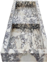 Load image into Gallery viewer, Calacatta Viola Marble Double Bathroom Sink Polished (W)19&quot; (L)53&quot; (H)6&quot;
