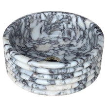 Carregar imagem no visualizador da galeria, Calacatta Viola Marble Fluted Above-vanity Bathroom Sink Polished
