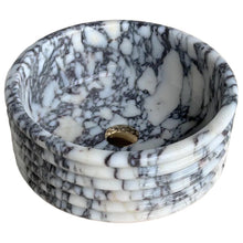 Carregar imagem no visualizador da galeria, Calacatta Viola Marble Fluted Above-vanity Bathroom Sink Polished
