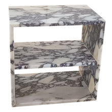 Load image into Gallery viewer, Calacatta Viola Marble End/Side Table, Nightstand Polished (W)14&quot; (L)18&quot; (H)18&quot;
