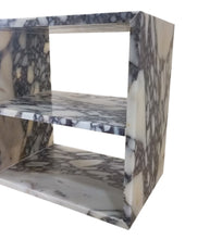 Load image into Gallery viewer, Calacatta Viola Marble End/Side Table, Nightstand Polished (W)14&quot; (L)18&quot; (H)18&quot;
