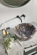 Carregar imagem no visualizador da galeria, Calacatta Viola Marble Tapered Above Vanity Bathroom Sink Honed/Matte (D)16&quot; (H)6&quot;
