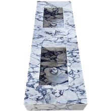 Load image into Gallery viewer, Calacatta Viola Marble Bathroom Double Sink Vanity (W)22&quot; (L)67&quot; (H)8&quot;
