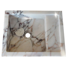 Carregar imagem no visualizador da galeria, Calacatta Viola Marble Wall-mount Bathroom Sink (W)14&quot; (W)18&quot; (H)5&quot;
