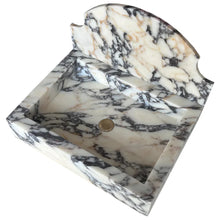 Load image into Gallery viewer, Calacatta Viola Marble Wall-Mount Bathroom Sink with Backsplash (W)18&quot; (L)24&quot; (H)6&quot;
